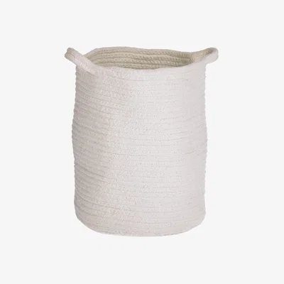 Kave Home Abeni 100% cotton basket in white 30 cm