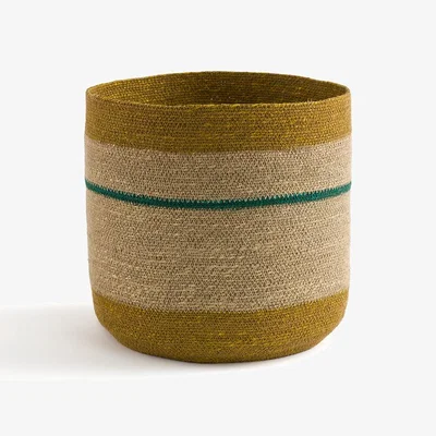 La Redoute Saski Multicoloured Woven Straw Basket