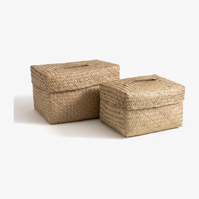La Redoute Set of 2 Kotak Baskets with Lids