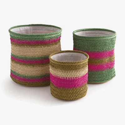 La Redoute Set of 3 Kablys Crocheted Paper Baskets