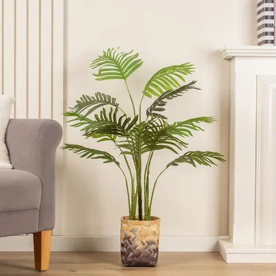 La Redoute 90cm Artificial Palm Tree in Bamboo Basket