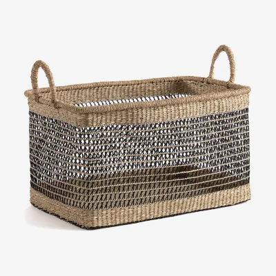 La Redoute Kezia Rectangular Woven Grass Basket