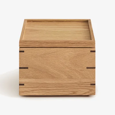 La Redoute Hibashi Square Storage Box in Natural Solid Oak