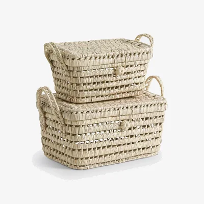 La Redoute Set of 2 Ghada Palm Leaf Baskets