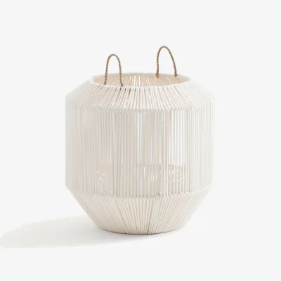 La Redoute Folo Cotton Hand-Woven Round Basket, Large Model