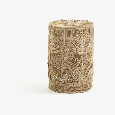 La Redoute Orphée Laundry Basket in Woven Abaca, H60cm