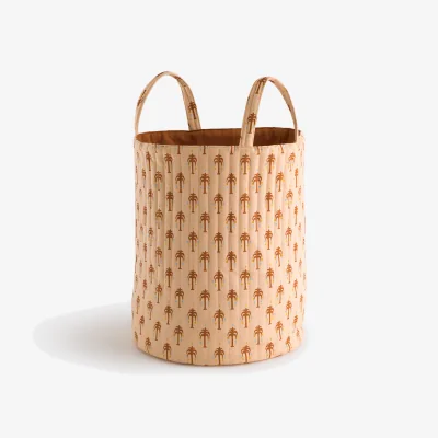 La Redoute Nizar Palm Tree Print Quilted Storage Basket