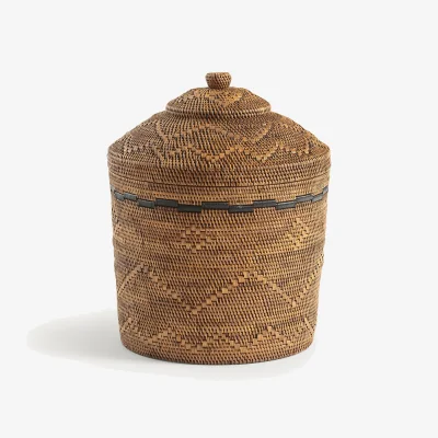 La Redoute Brazil 50cm Woven Bamboo & Rattan Basket