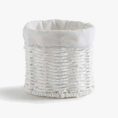 La Redoute Papeli Round Basket Made of Woven Paper and Fabric