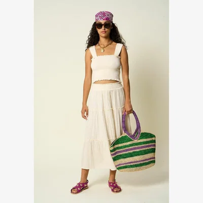 La Redoute Striped Basket SOLEIL