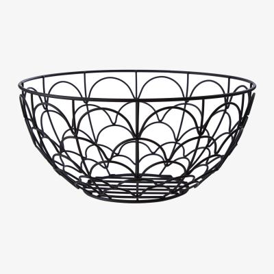 La Redoute Wire Fruit Basket in Matte Black Finish