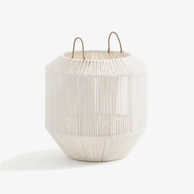 La Redoute Folo Cotton Hand-Woven Round Basket, Large Model