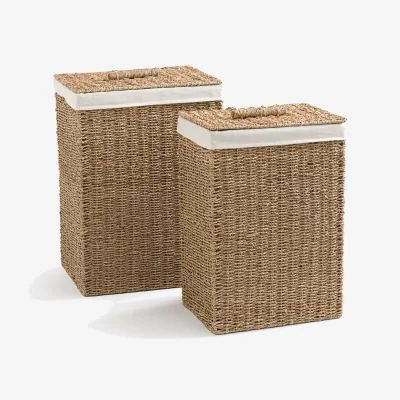 La Redoute Set of 2 Azuro Woven Seagrass Laundry Baskets