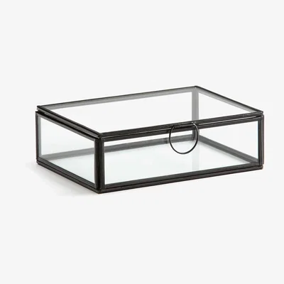 La Redoute Uyova Rectangular Trinket Box in Brass/Glass