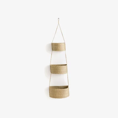 La Redoute Cesta Woven Straw Hanging Baskets