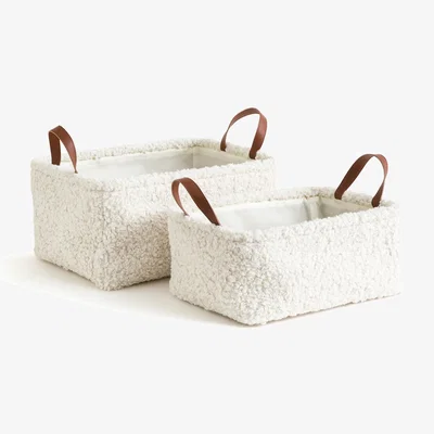 La Redoute Set of 2 Boklio Bouclette Baskets