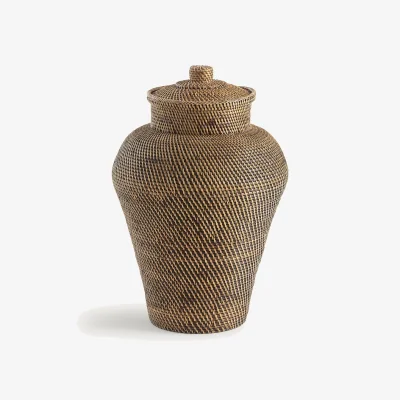 La Redoute Brazil 67cm Rattan & Woven Bamboo Basket