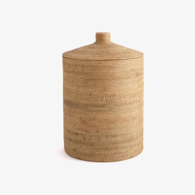 La Redoute Mirella Rattan and Woven Bamboo Basket