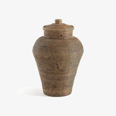 La Redoute Brazil 67cm Rattan & Woven Bamboo Basket
