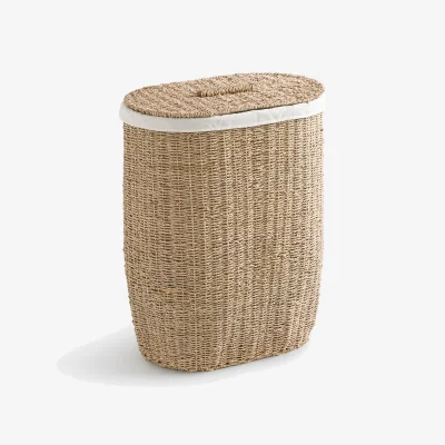 La Redoute Azuro Woven Seagrass Oval Laundry Basket