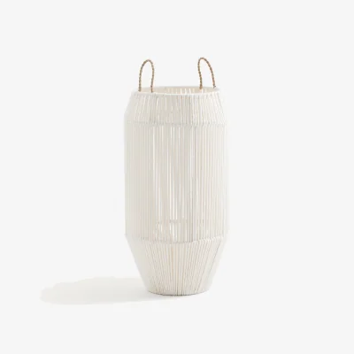 La Redoute Folo Cotton Round Hand-Woven Basket, Tall Model