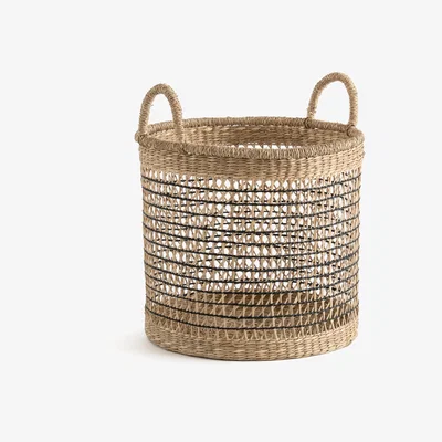 La Redoute Kezia Rund Woven Grass Openwork Basket