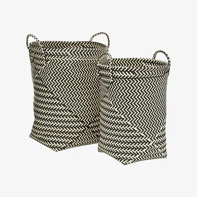 La Redoute Set of 2 Chevron Laundry Baskets