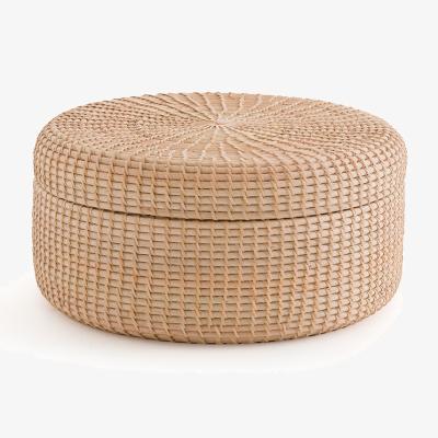 La Redoute Ysée 40cm Diameter Rattan Storage Box