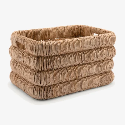 La Redoute Marilo Rectangular Woven Banana Bark Basket