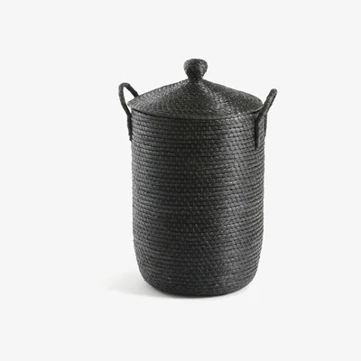 La Redoute Honoka Braided Rice Straw Laundry Basket