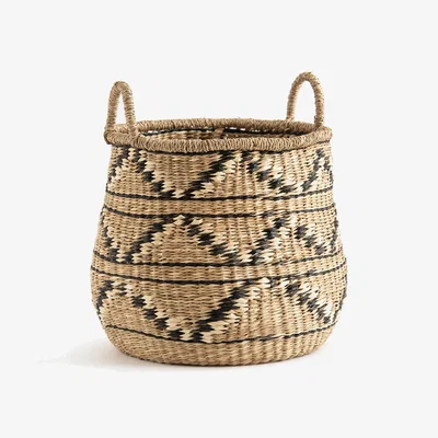 La Redoute Zac Round Woven Seagrass Basket