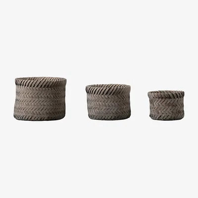 La Redoute Set of 3 Bois Woven Baskets