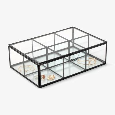 La Redoute Uyova Multi-Compartment Glass & Metal Storage Box