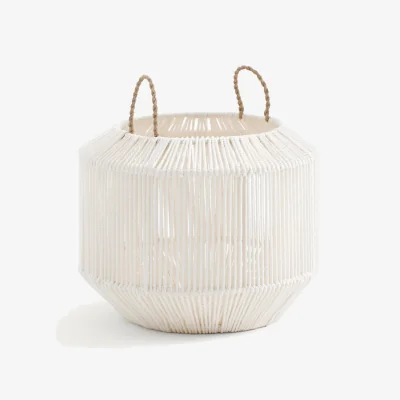 La Redoute Folo Cotton Round Hand-Woven Basket, Small Model