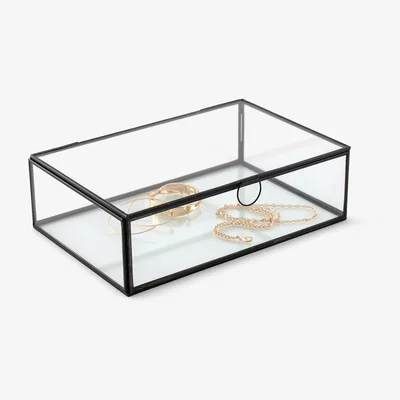 La Redoute Uyova Glass & Metal Box (Black or Brass)