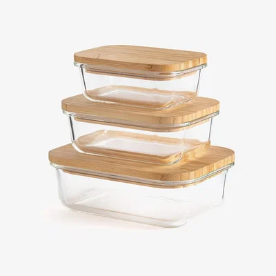 La Redoute Set of 3 Frozi Glass Storage Containers