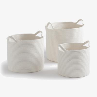 La Redoute Round Baskets with Handles, Set of 3, Kesia