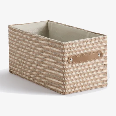La Redoute Osha Cube Storage Basket in Woven Paper