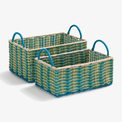 La Redoute Set of 2 Myca Woven Scoubidou Baskets