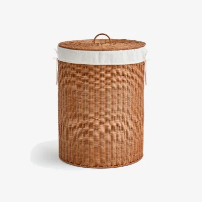 La Redoute Jana Rattan Lidded Laundry Basket