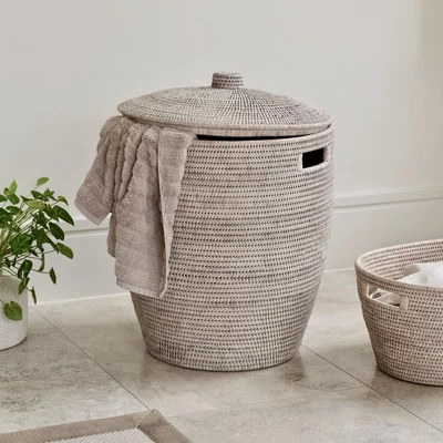 Layered Lounge Jarra Rattan Laundry Basket