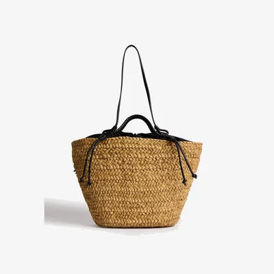 Marks & Spencer M&S Collection Women's Straw Basket Bag - Natural Mix, Natural Mix,Tan