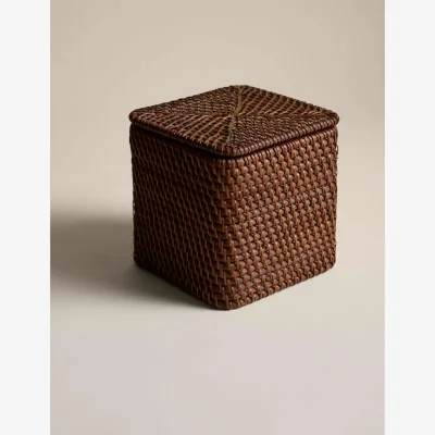 Marks & Spencer M&S Rattan Structured Cube Storage Box Brown
