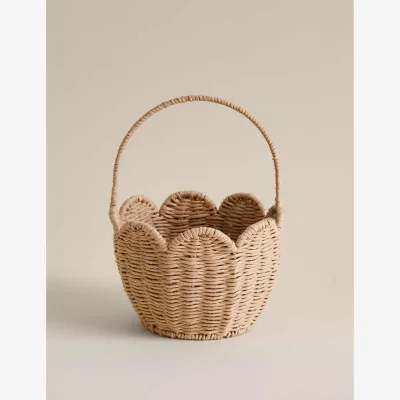 Marks & Spencer M&S Woven Scallop Basket Natural