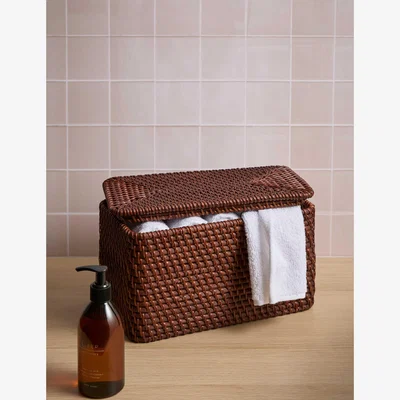 Marks & Spencer M&S Collection Rattan Rectangular Storage Box - Brown, Brown