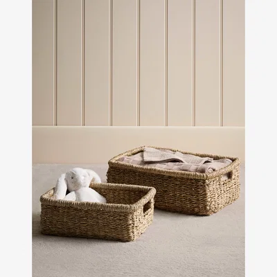 Marks & Spencer M&S Collection Set of 2 Seagrass Rectangular Baskets - Natural, Natural