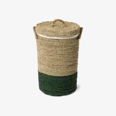 Made.com Nelly Laundry Basket, Green Seagrass