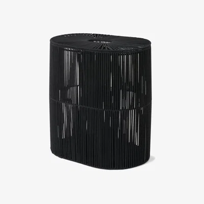 Made.com Holgate Double Laundry Basket, Black