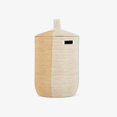 Made.com Havana Seagrass Laundry Basket, Mustard Yellow