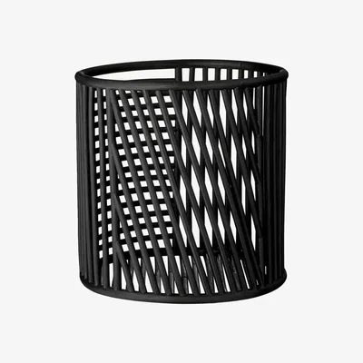 Made in Design Motus Basket - Rattan- H 32 x Ø 32 cm by AYTM Black